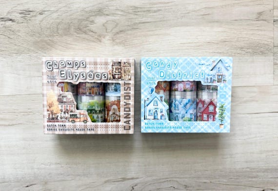 Dutch Town Series-Exquisite House PET Tape Set, 6 rolls- 1.7 x78.7"/roll, paper crafting, card making, junk journaling