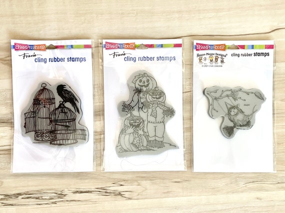 Stampendous House Mouse Cling Stamp, Uncaged Raven, Pumpkin Pals or Witch Swing, card making, scrapbooking, paper crafting, Halloween