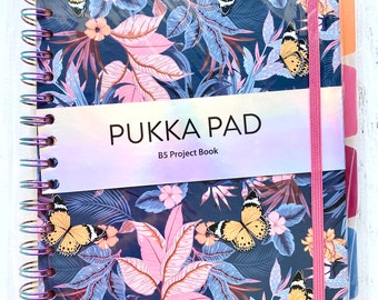 Pukka Pad B5 Bloom Project Book, Notebook W/ 200 Pages, 80 Gsm,
