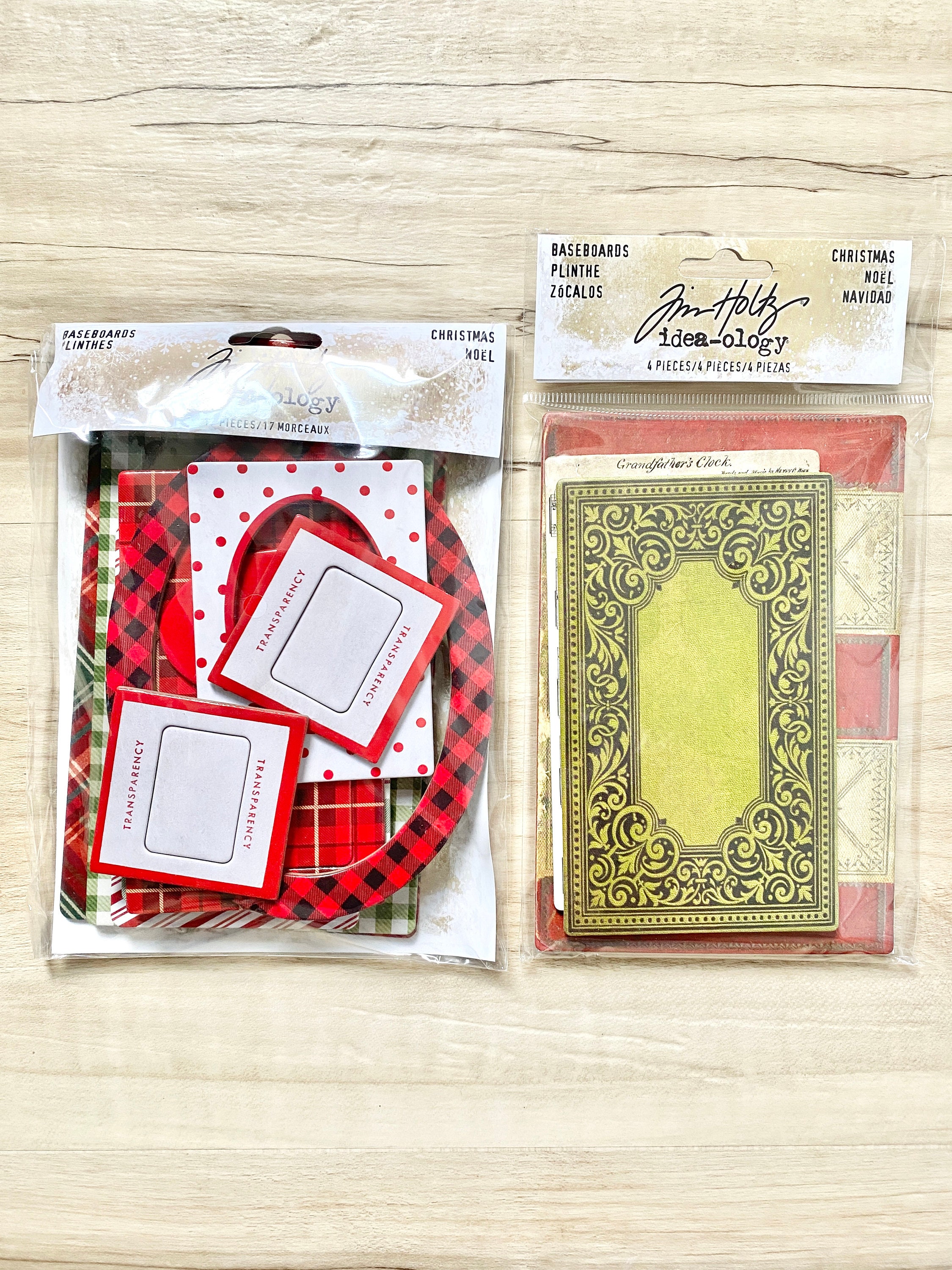 Tim Holtz Ideaology Baseboards + Transparencies Christmas