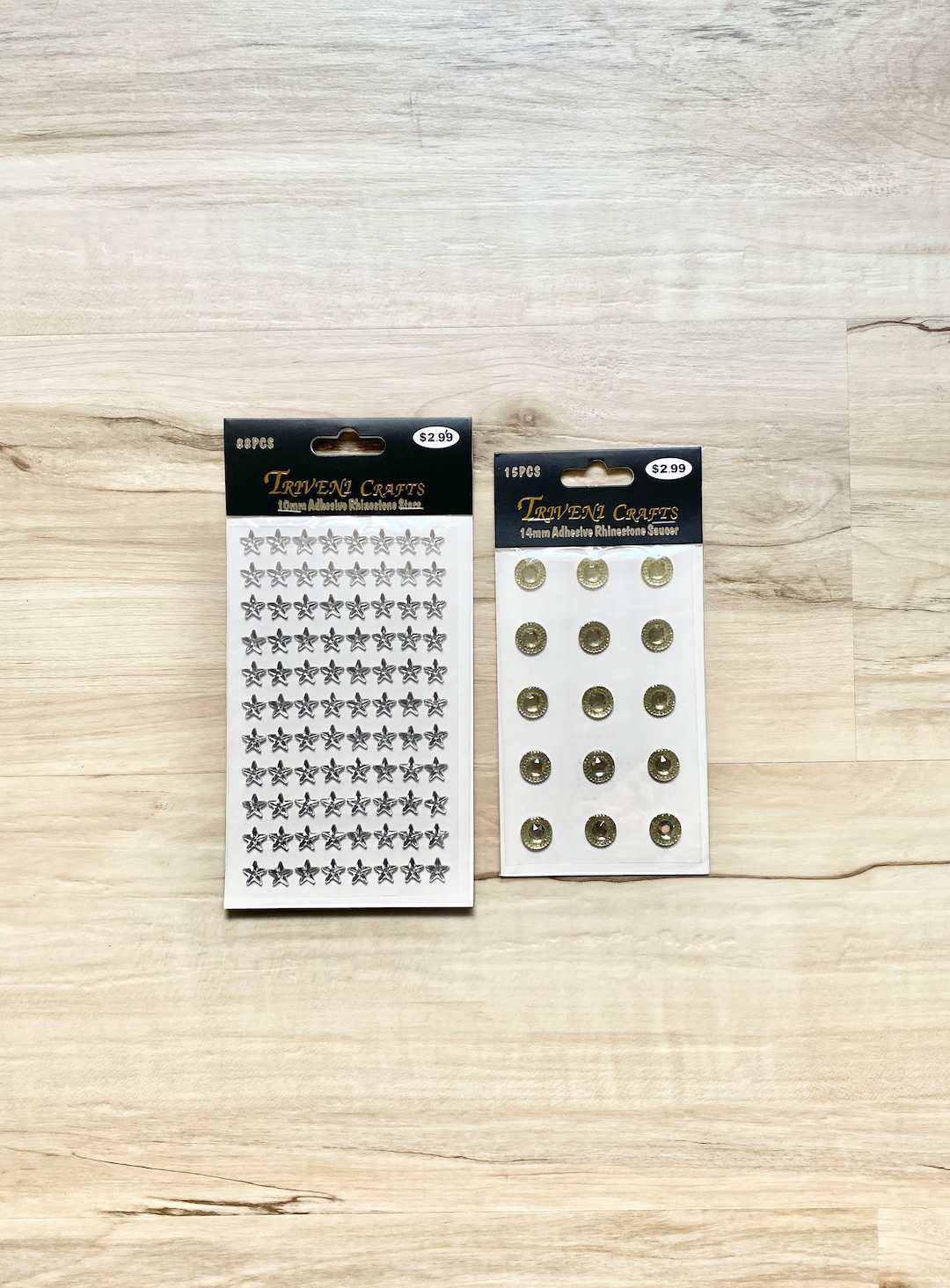 Buy Triveni Crafts Adhesive Rhinestone 10mm Stars or 14 Mm Saucer, for Card  Making, Scrapbooking, Paper Crafting, Mixed Media, Art Journaling Online