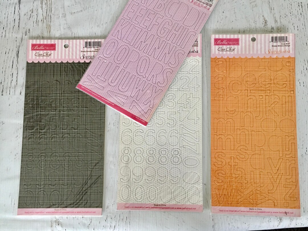 Bella Blvd. Chipboard Letters, Sticker Sheets, Alphas & Numbers ...