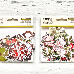 Simple Stories 48 Stück (48 Stück) oder 42 Stück Waldstück-Bits/Bits/Waldstücke, für Planer, zum Basteln, zum Basteln von Papier, für die Kartenherstellung, zum Journaling