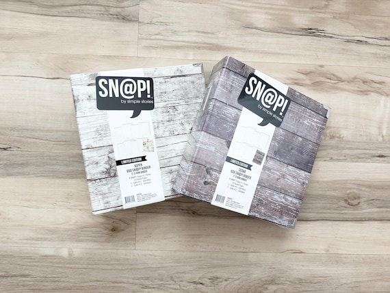 Simple Stories Snap Studio 6X8 binder album in Aspen or Cedar w/ metal label holder on spine, snap pgs, pocket pgs, dividers inc