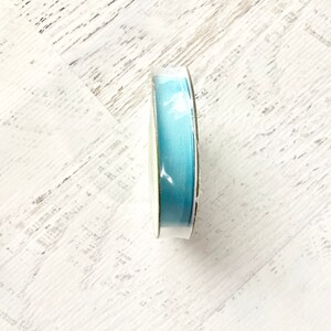 Ruban de reliure May Arts 5/8" turquoise, vendu par incréments de 4 m, scrapbooking, fabrication de cartes, couture, embellissement, arts du tissu