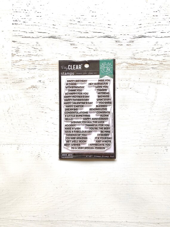 Hero Arts Everyday Message Strips Stamp, planner, stamping, art journaling, card making, scrapbooking, paper crafting, birthday, hi, holiday