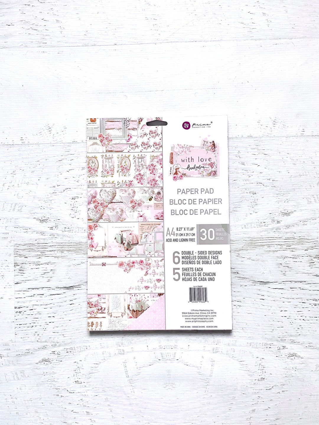 Prima Design Prima With Love A4 Paper Pad, 8.27x11.69