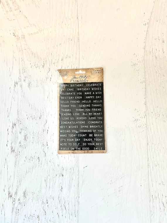 Tim Holtz Idea-ology, Label Stickers, 68 stickers, 2 sht/pkg, black and white, for scrapbooking, papercraftintg, card making, art journaling