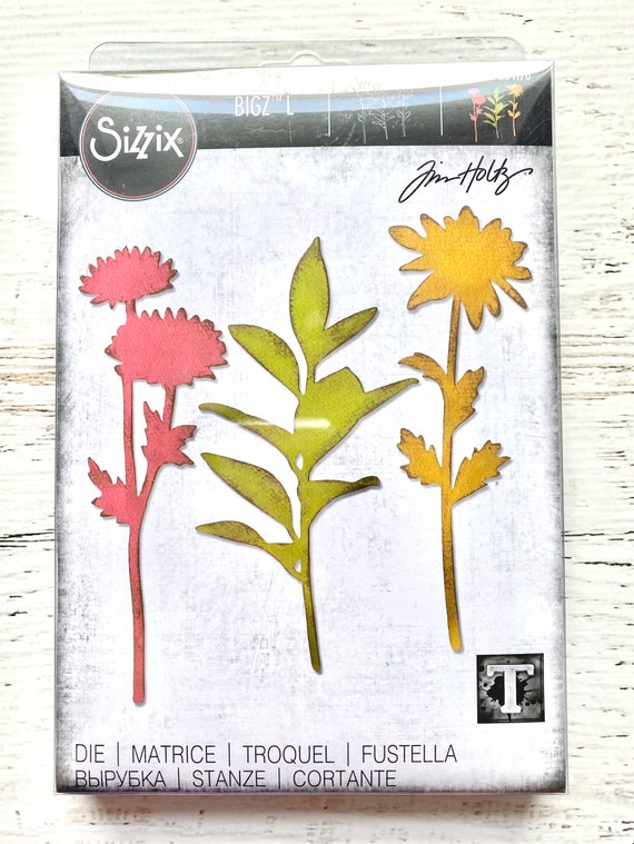 Tim Holtz Sizzix Large Stems, Sizzix Bigz L Die, for Card Making