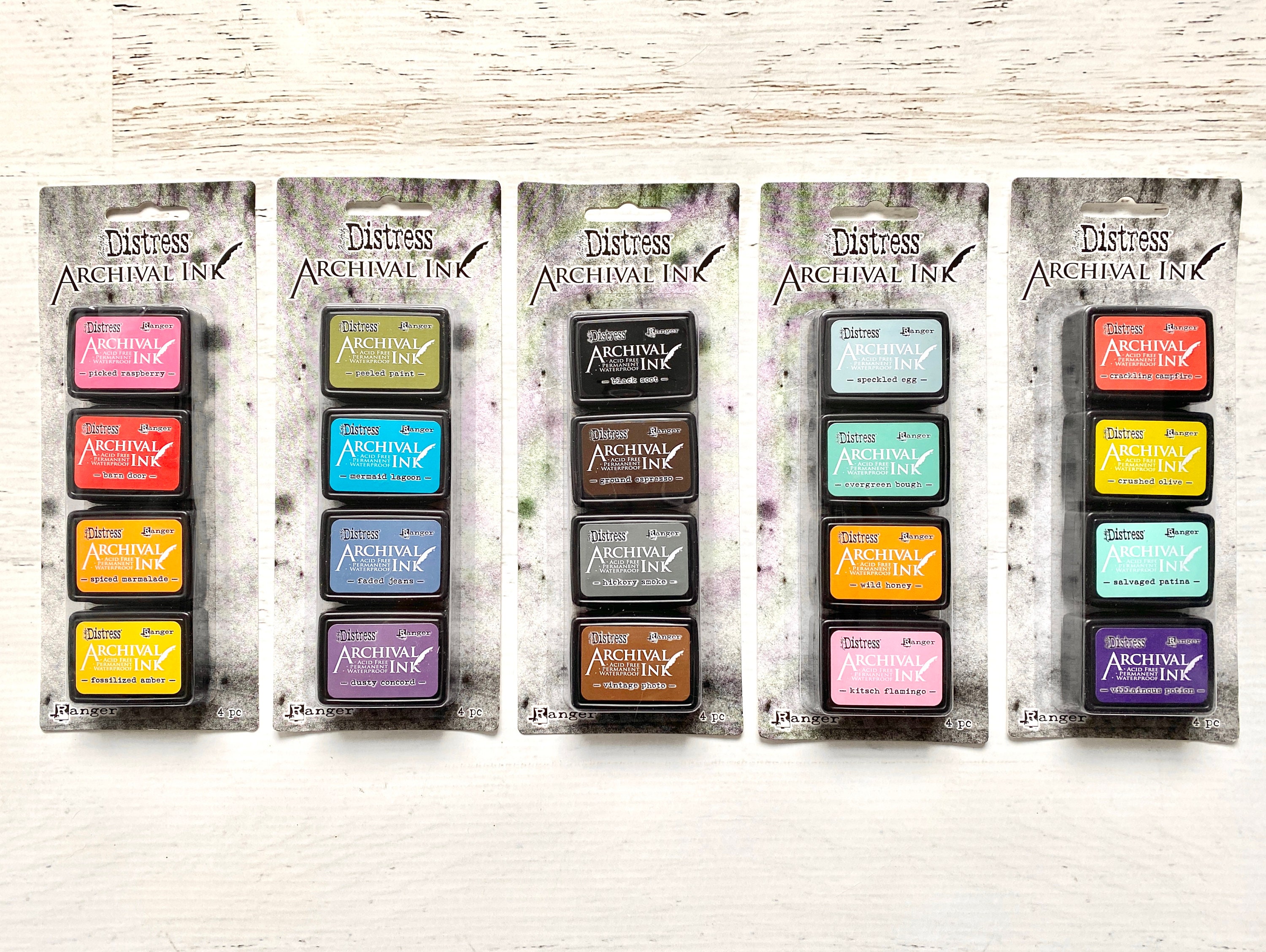 Tim Holtz Distress Mini Archival Ink Pad Sets, Kit 1,2,3,4or 5 Stamping,  Card Making, Paper Crafting, Scrapbook, Mixed Media, Altered Art 