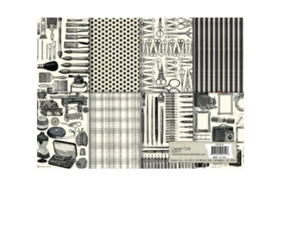 Canvas Corp.Vintage Art Paper Collection, 12X12 paper, 16 pages (2ea./8 designs), single sided, scrapbooking, art journaling, mixed media