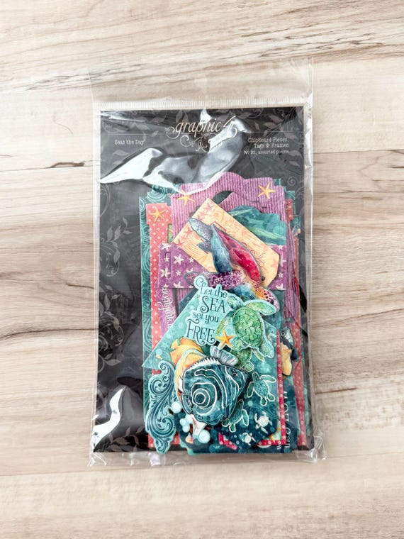 Graphic 45 Seas the Day Chipboard Pieces, die cuts for paper crafting, scrapbooking, card making