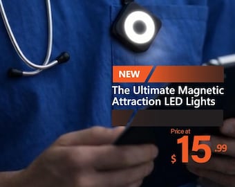 Nurse Badge flashlight Rechargeable, Wearable Magnetic Clip On, 6 Brightness LED Modes, Medical Student Gift
