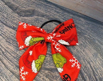 2 Fermagli Per Capelli Natalizi Grinch Verde A Fiocco - Accessori Capelli Per Bambina E Donna, Gadget Natale - 5