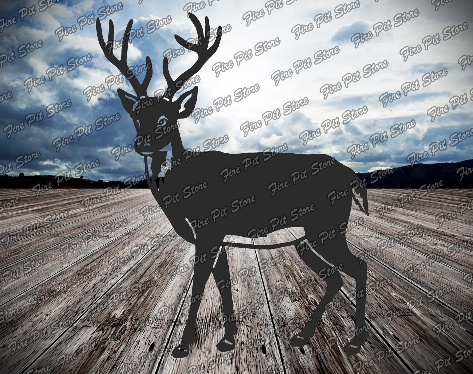 Deer V1. Vector Art File. Digital Files Dxf, Svg, Png, Ai, Eps, Cdr for ...