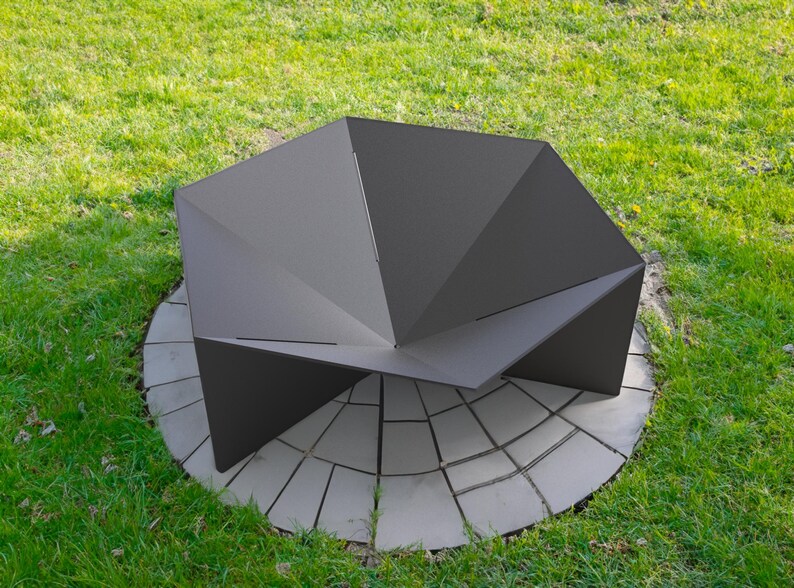 Geometric Pits Hexagon V7 Fire Pit ~ DXF Files for Plasma, Laser Cutting, CNC ~ Welded ...
