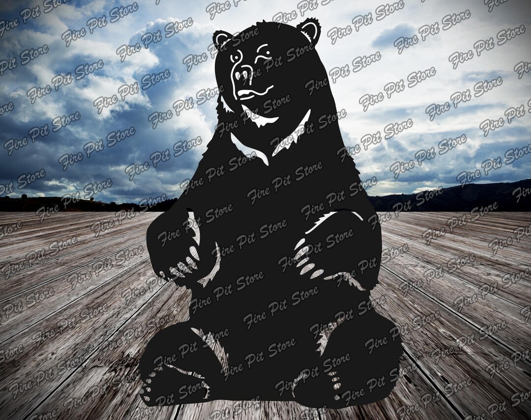Perth Bears Vector File Bear V2. Vector Art File. Digital Files Dxf, Svg, Png, Ai, Eps, Cdr for ...