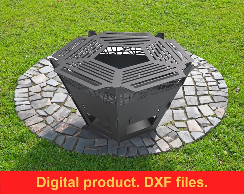 Pentagon Fire Pit Grill V1 ~ DXF Files for Plasma, Laser, Water Cutting ...