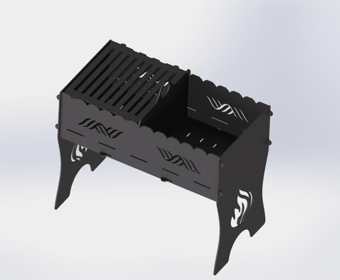 Flame Fire Pit Grill DXF Files for Plasma, Laser Cutting, CNC ...