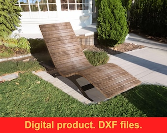 Sun Lounger V3 DXF Files ~ DIY Collapsible Sun Lounger Plans for Bending or Welding ~ CNC Plasma Laser Digital Download ~ Garden Sun Bed