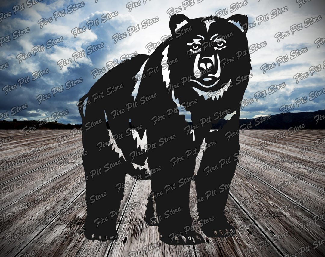 Perth Bears Vector File Bear V10. Vector Art File. Digital Files Dxf, Svg, Png, Ai, Eps, Cdr ...