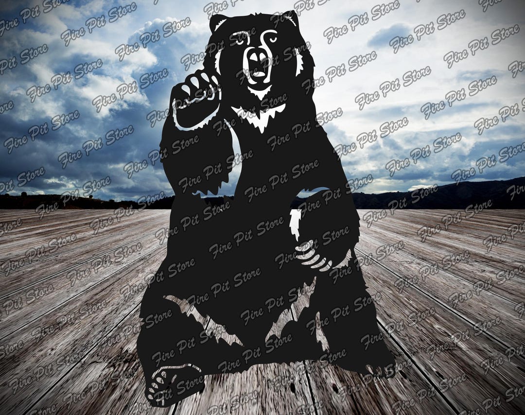 Bear V3. Vector Art File. Digital Files Dxf, Svg, Png, Ai, Eps, Cdr for ...