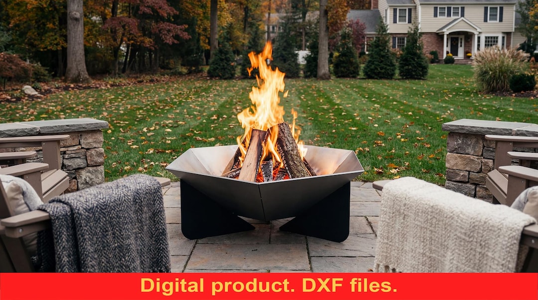 Hexagon V4 Fire Pit DXF Files for Plasma, Laser Cutting, CNC ~ DIY ...