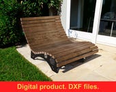 Sun Lounger V1 - DXF Files for Plasma, Laser, Waterjet, or CNC - DIY Home, Backyard, and Garden Decor - Outdoor Furniture - Beach Chair