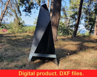 Fire Pit V1 h-49" Collapsible Garden Fireplace DXF files for plasma, laser, waterjet or for CNC. Fire Pit Pyramid Patio Heater. Fire Pit DIY