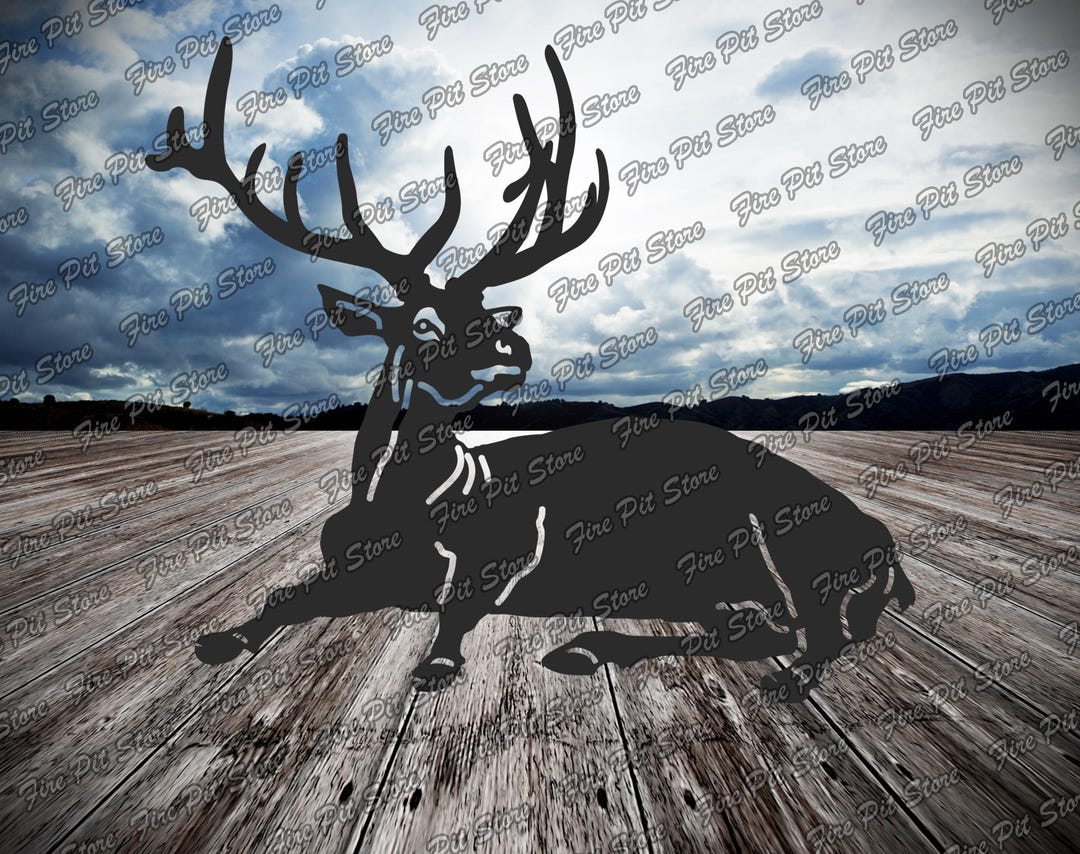 Deer V13. Vector Art File. Digital Files Dxf, Svg, Png, Ai, Eps, Cdr ...