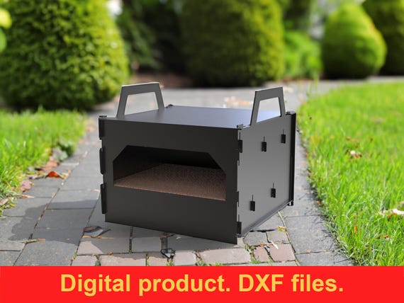 Module Wood Fired Pizza Oven on the Brazier - Digital DXF Files, CNC Plans - Compact Outdoor Pizza Module for Fire Pit or Portable Cooking