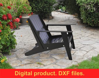 Garden Chair CNC File ~ Metal Chair SVG Dxf Files ~ Laser Cut Outdoor Furniture Design ~ Plasma Cut Pattern ~ DIY Chair Plan for Patio