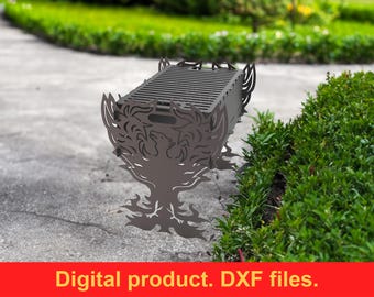 Phoenix Fire Pit Grill DXF Files for CNC, Plasma, Laser Cut (Digital Download) ~ Collapsible Camping Mangal Barbecue Firepit Grill ~ Outdoor