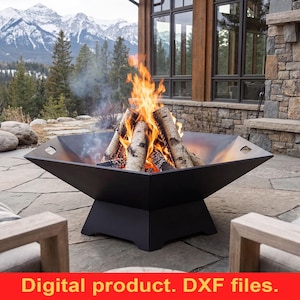Hexagon V6 Fire Pit DXF Files ~ CNC Laser Cut Plans (Digital Download) ~ Portable Welded Fire Pit for Garden & Camping ~ DIY Family Fire Pit