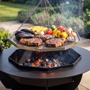 Archivos DXF de parrilla para fogata en forma de media luna para corte por plasma CNC / fogata al aire libre para cocinar - Descarga digital - Regalo para escuela de soldadura imagen 3