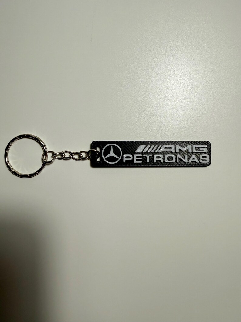 3D Printed F1 Motorsports Keychain • Black & White Racing Fan Gift - Etsy