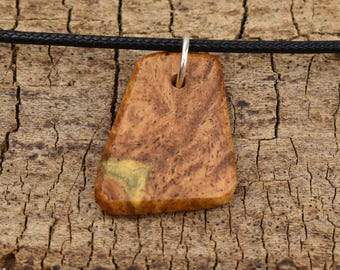River Tamarind Burl Wood Pendant Necklace - Handmade Wood Pendant - Rare Wood Necklace - 1 Wood Pendant - 18-20inch Adjustable