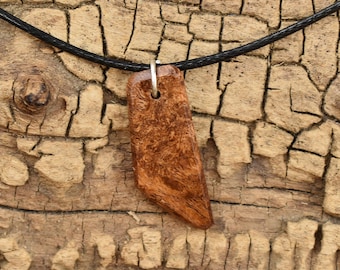 Mesquite Burl Wood Pendant Necklace - Handmade Wood Pendant - Rare Wood Necklace - 1 Wood Pendant - 18-20inch Adjustable