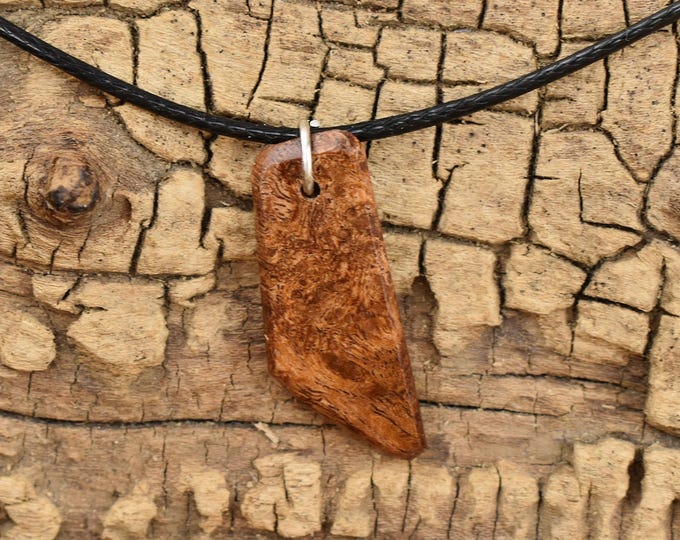Mesquite Burl Wood Pendant Necklace - Handmade Wood Pendant - Rare Wood Necklace - 1 Wood Pendant - 18-20inch Adjustable