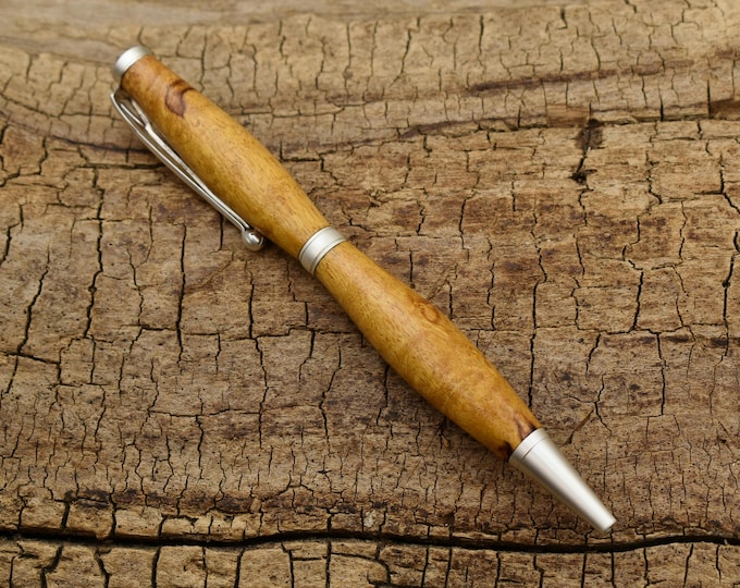 Birdseye Timborana Wood Pen - Satin Pearl Finish