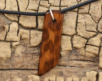 Snakewood Wood Pendant Necklace - Handmade Wood Pendant - Rare Wood Necklace - 1 Wood Pendant - 18-20inch Adjustable