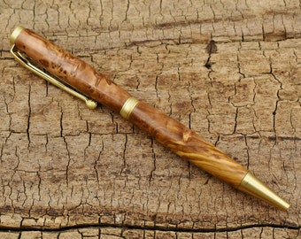 Olivewood Burl Wood Pen - Wooden Pen - Groomsmen Gift - Father's Day Gift - Wedding Gift - Graduation Gift