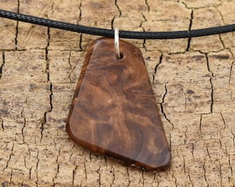 Australian York Gum Burl Wood Pendant Necklace - Handmade Wood Pendant - Rare Wood Necklace - 1 Wood Pendant - 18-20inch Adjustable