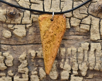 Cherry Burl Wood Pendant Necklace - Handmade Wood Pendant - Wood Necklace - 1 Wood Pendant - 18-20inch Adjustable