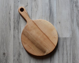 Maple Cheese Board With Handle - Cutting Board - Solid Slab of Maple - Engraving Option Available
