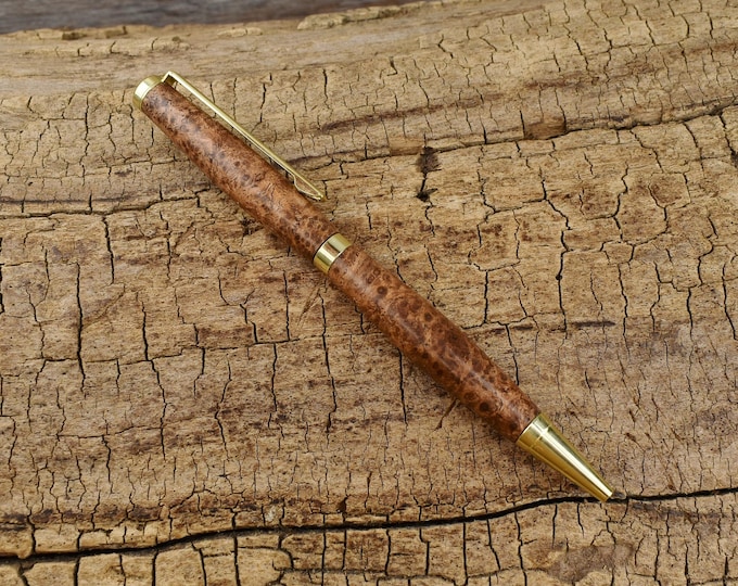Rare Mesquite Burl Wood Pen - Luxury Gift for Groomsmen, Father's Day, Graduation, or Wedding