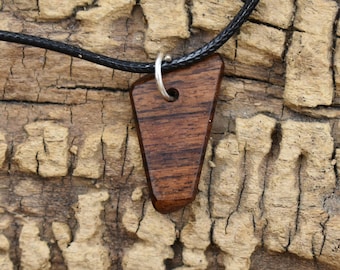 Bolivian Rosewood Pendant Necklace - Handmade Wood Pendant - Wood Necklace - 1 Wood Pendant - 18-20inch Adjustable