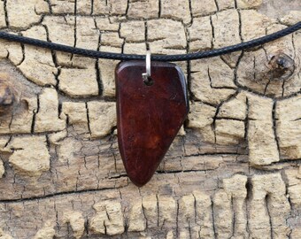 Lilac Burl Wood Pendant Necklace - Handmade Wood Pendant - Rare Wood Necklace - 1 Wood Pendant - 18-20inch Adjustable