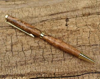 Rare Southeast Asian Satinwood Burl Wood Pen - Wooden Pen - Groomsmen Gift - Father's Day Gift - Wedding Gift - Graduation Gift