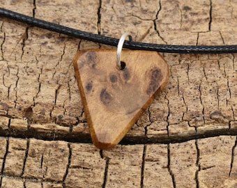 SE Asian Cedar Burl Wood Pendant Necklace - Handmade Wood Pendant - Rare Wood Necklace - 1 Wood Pendant - 18-20inch Adjustable